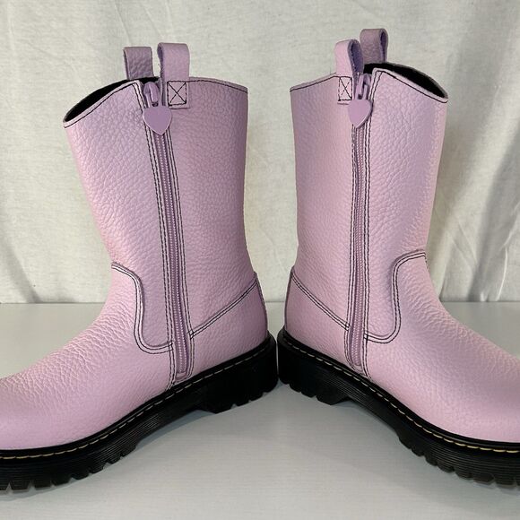 Dr Doc Martens Bex Heart P-O Boots Cowgirl Women’s Size 5 Soft Pink Leather NEW - Picture 3 of 10